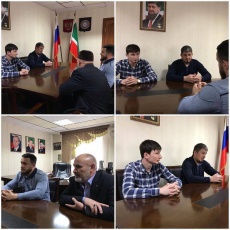 В стенах Комитета прошла встреча Председателя Ислама Молочаева и руководства Молодёжного общественно-патриотического движения «АХМАТ» 